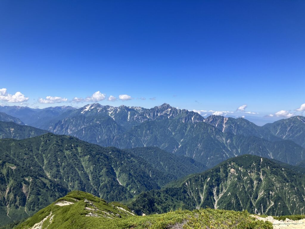 唐松岳山頂からの眺望