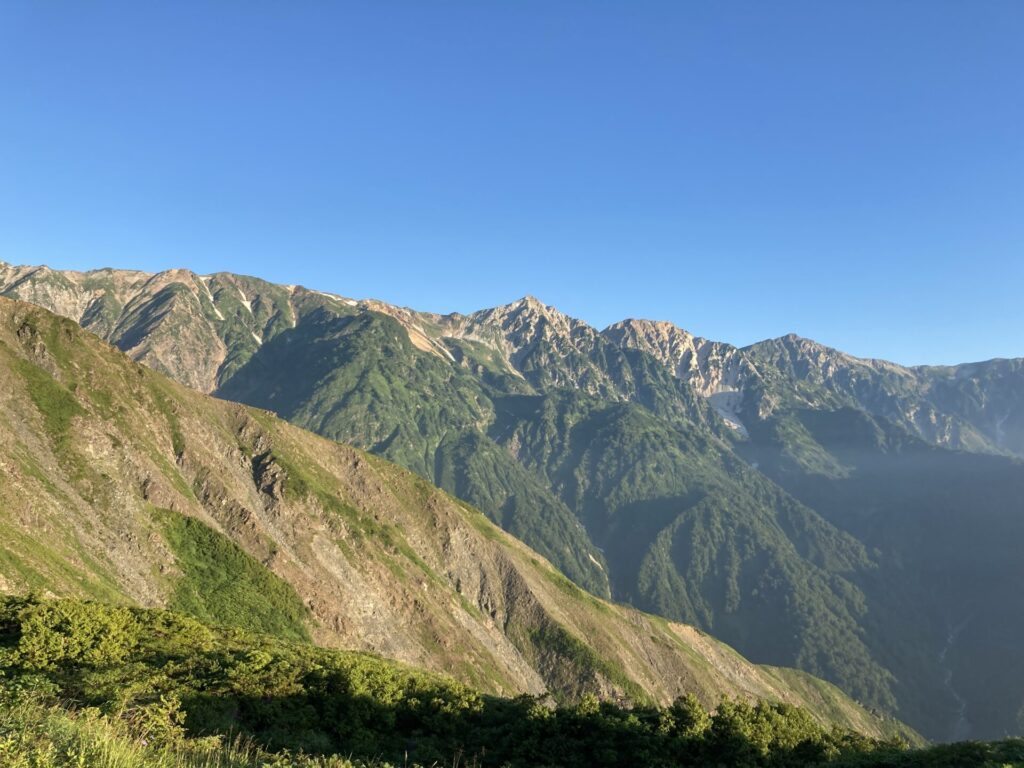 素晴らしい景色を眺めながら登る