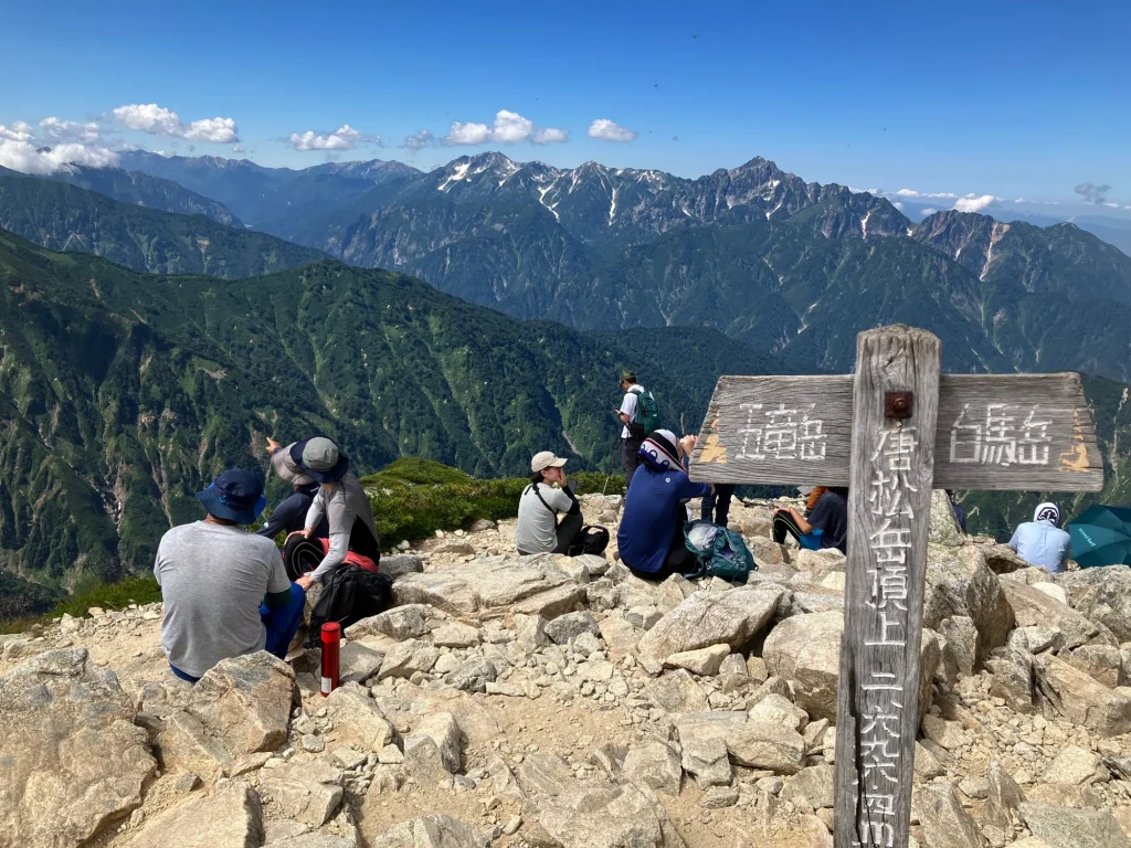 唐松岳山頂からの眺望