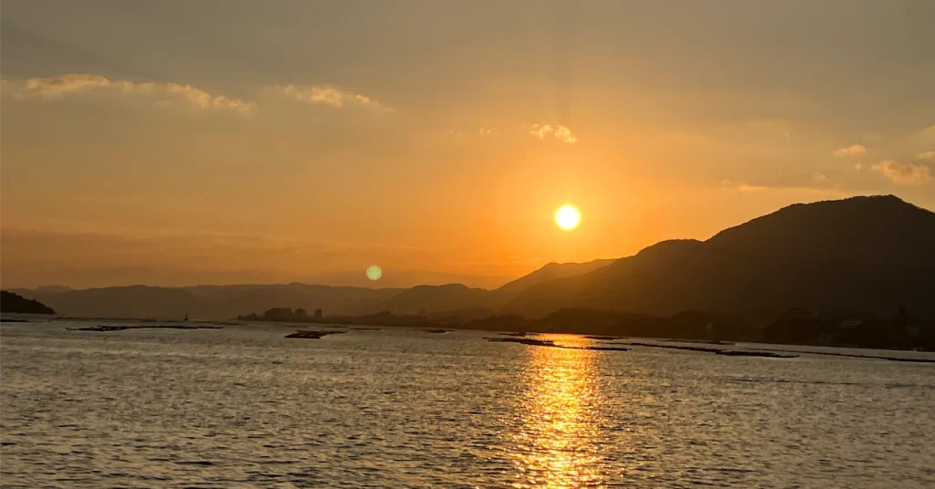 宮島の夕暮れ