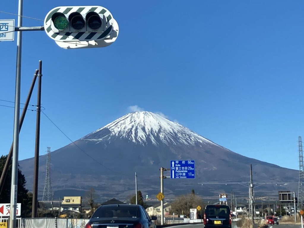 冬の美しい富士山